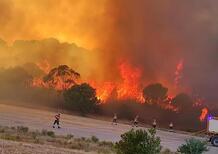 Grave incendio nei pressi dell’Autodromo di Portimao