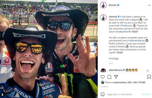 Valentino Rossi si ritira, i piloti della MotoGP (e i rivali storici) lo omaggiano sui social (2)