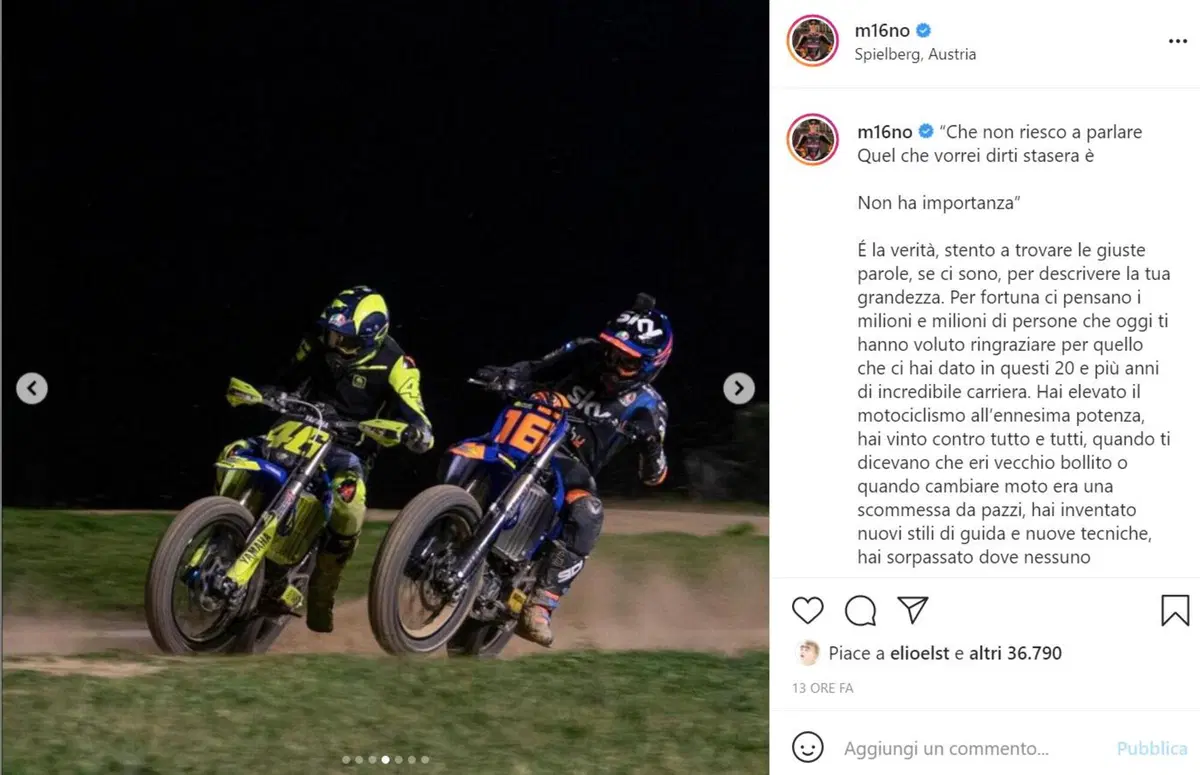 Valentino Rossi si ritira, i piloti della MotoGP (e i rivali storici) lo omaggiano sui social (13)