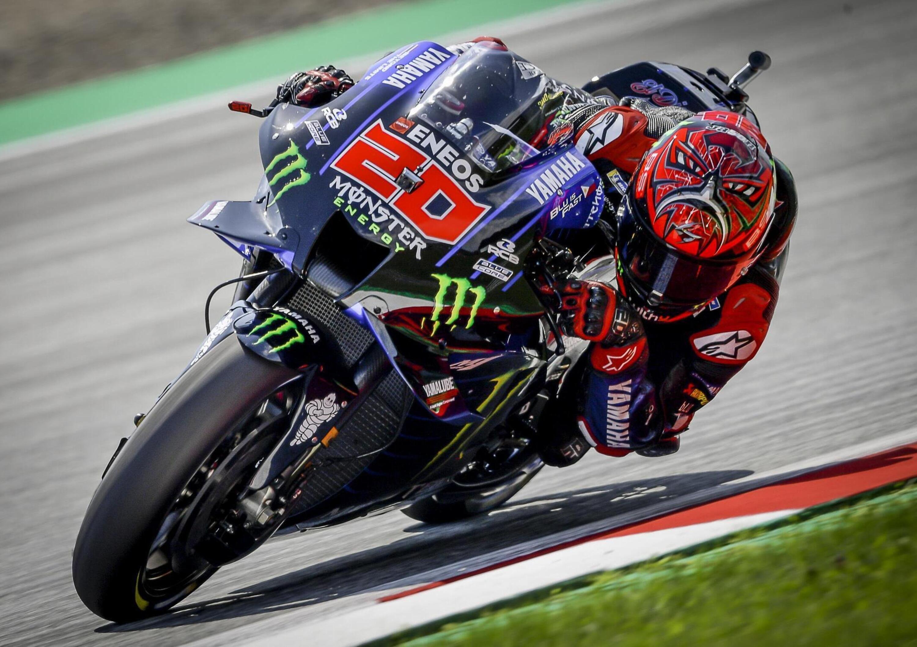MotoGP 2021. GP d&#039;Austria al Red Bull Ring. Fabio Quartararo &egrave; il pi&ugrave; veloce nel warm up