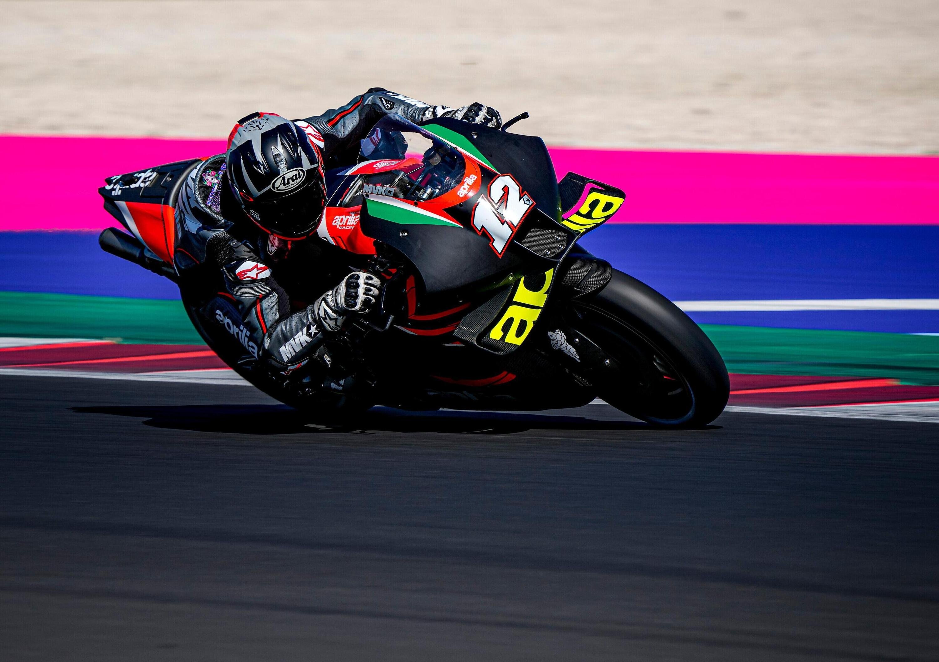 MotoGP 2021. Maverick Vinales al GP di Aragon sull&#039;Aprilia