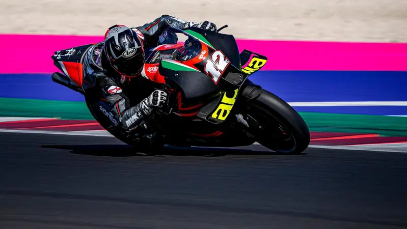 MotoGP 2021. Maverick Vinales al GP di Aragon sull'Aprilia