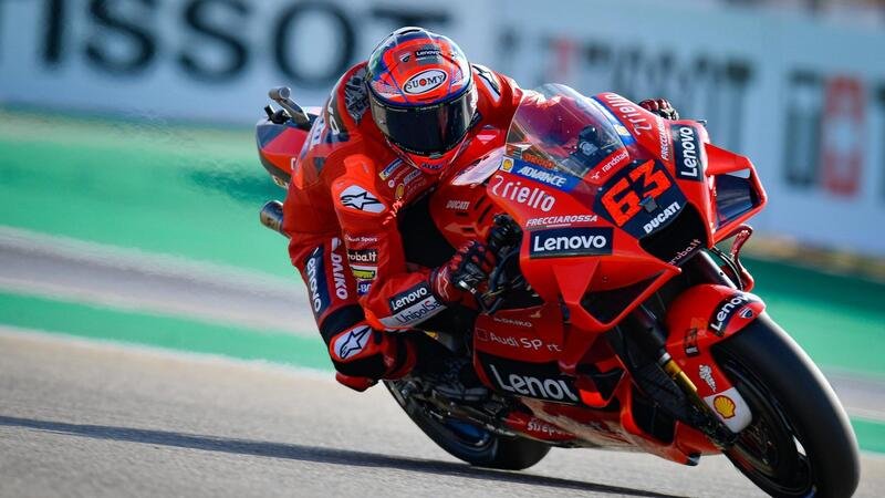 MotoGP 2021. GP di Aragon. Francesco Bagnaia in pole position