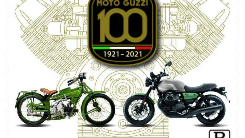 Moto Guzzi, un francobollo "speciale" per i cento anni dalla fondazione