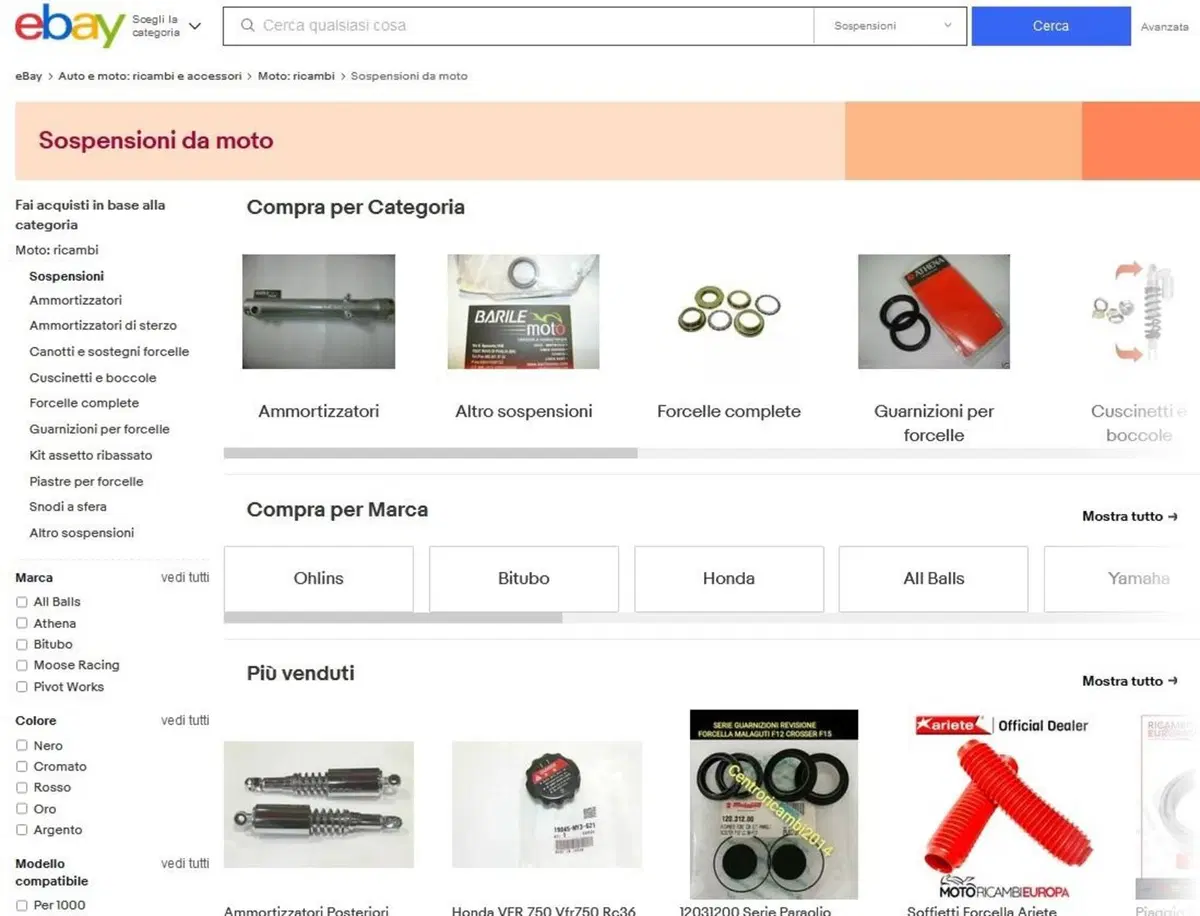 Guida all'acquisto: come trovare le migliori sospensioni per la nostra moto attraverso eBay 