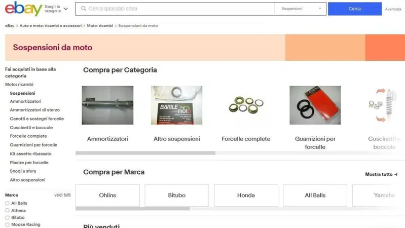 Guida all'acquisto: come trovare le migliori sospensioni per la nostra moto attraverso eBay 