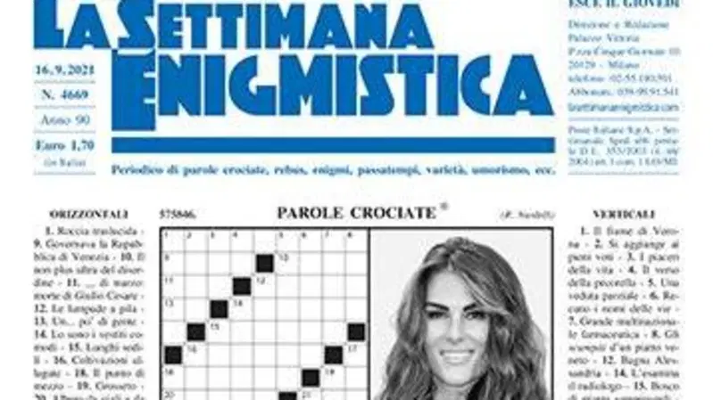 Francesca Sofia Novello in copertina... sulla Settimana Enigmistica