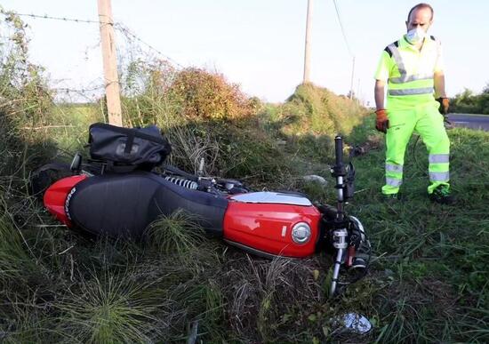 Sermide (MN): motociclista colpito da fagiano, naso e gamba fratturati