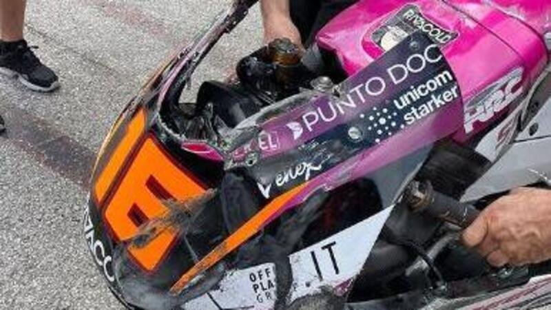 Moto3: il video dell&rsquo;incidente e le foto di Andrea Migno rendono la misura di una tragedia scampata