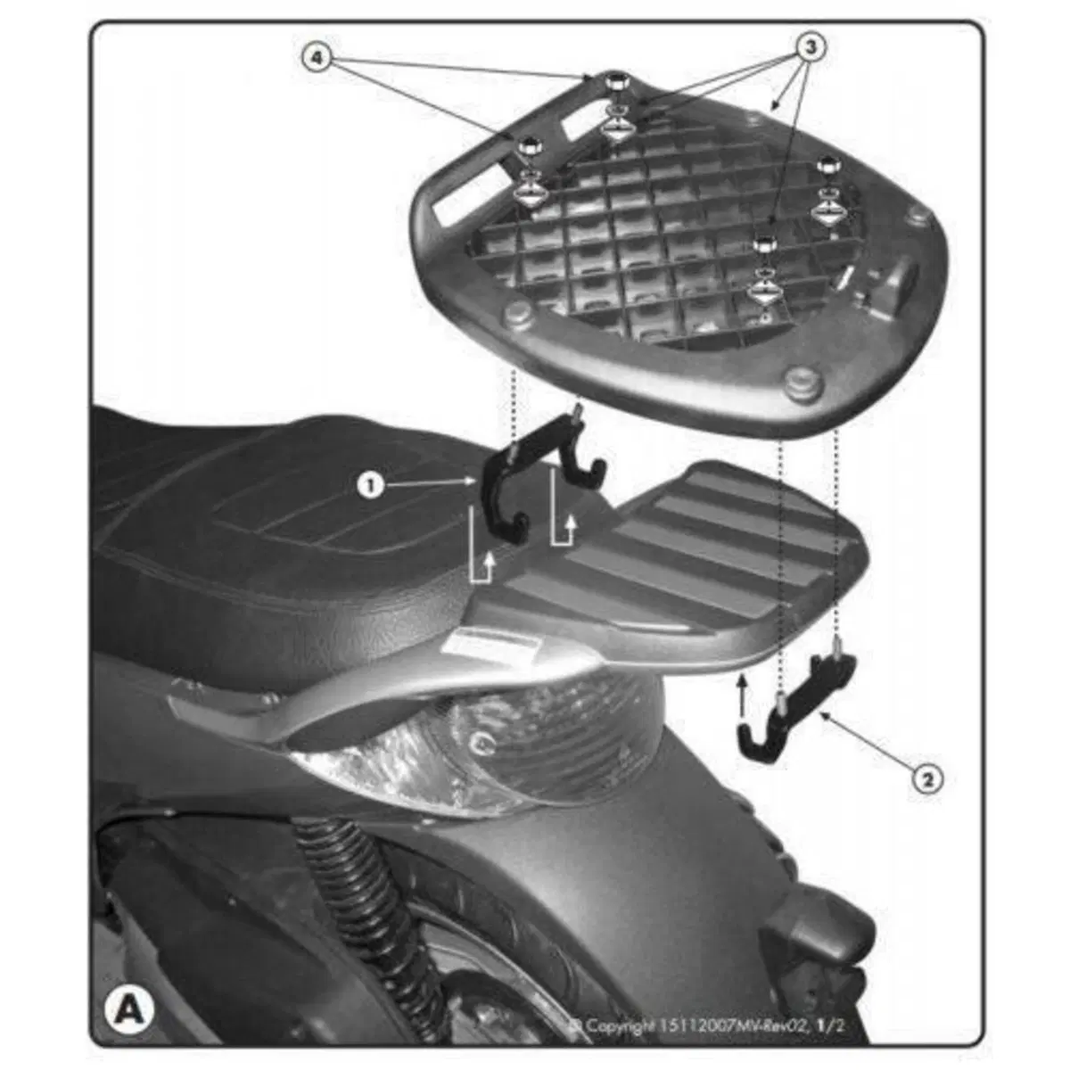 Attacchi bauletto Specifico per Aprilia Scarabeo Givi
