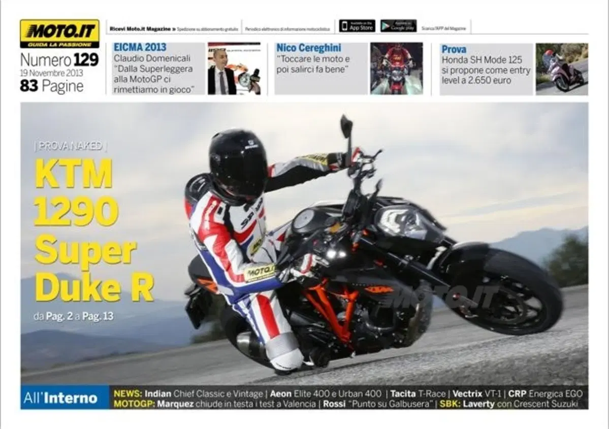 Magazine n&deg; 129, scarica e leggi il meglio di Moto.it