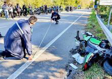 Cattolica (RN): paura per tre motociclisti si urtano tra di loro e cadono