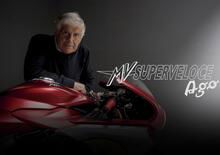 Agostini in pista a Misano con la MV Agusta Superveloce AGO