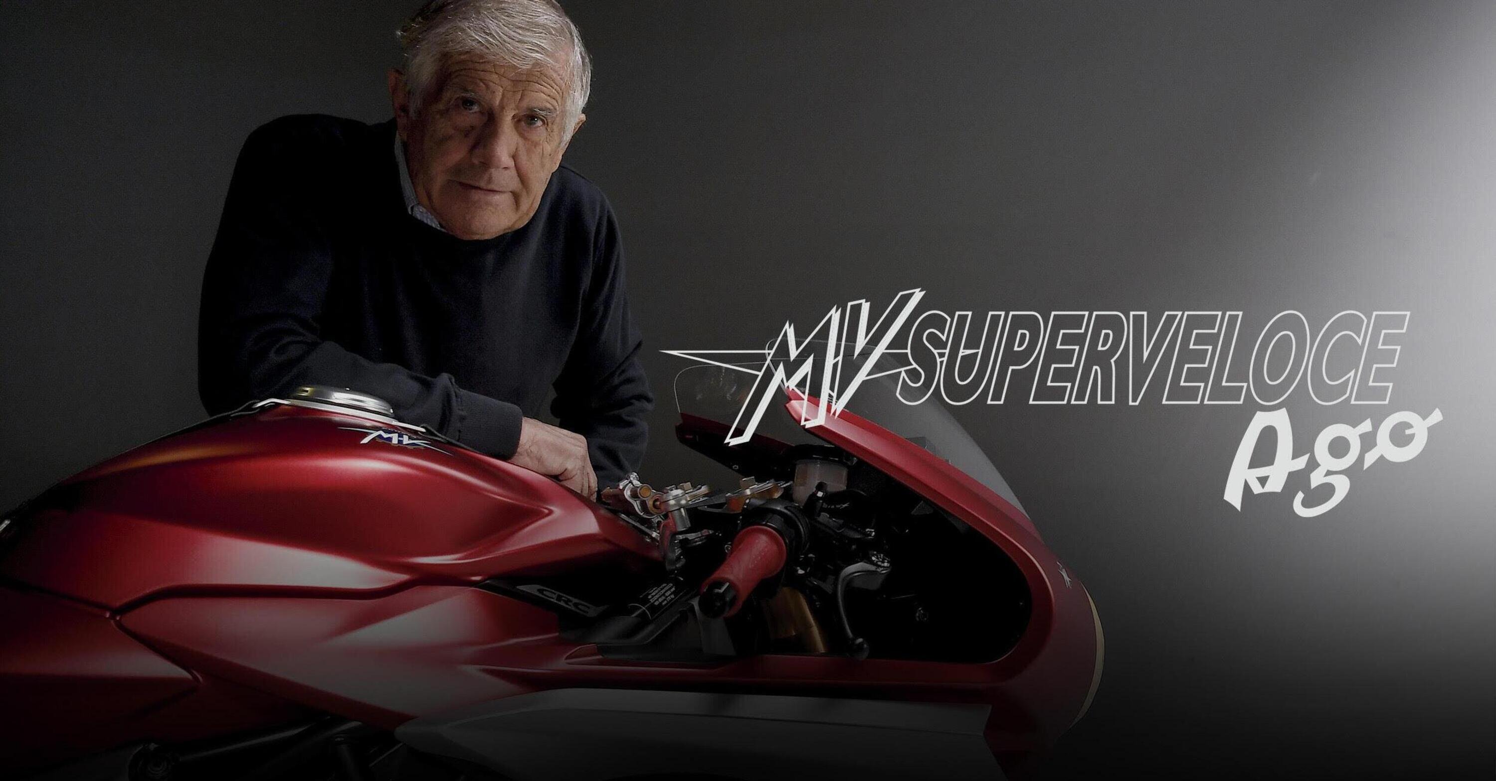 Agostini in pista a Misano con la MV Agusta Superveloce AGO
