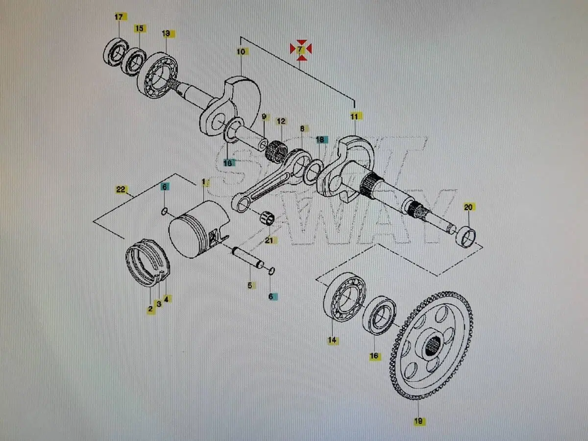 Albero motore SF 50 Hyosung