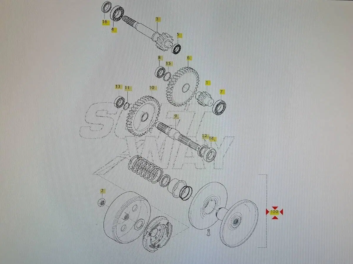 Set Puleggia MS3 250 Hyosung