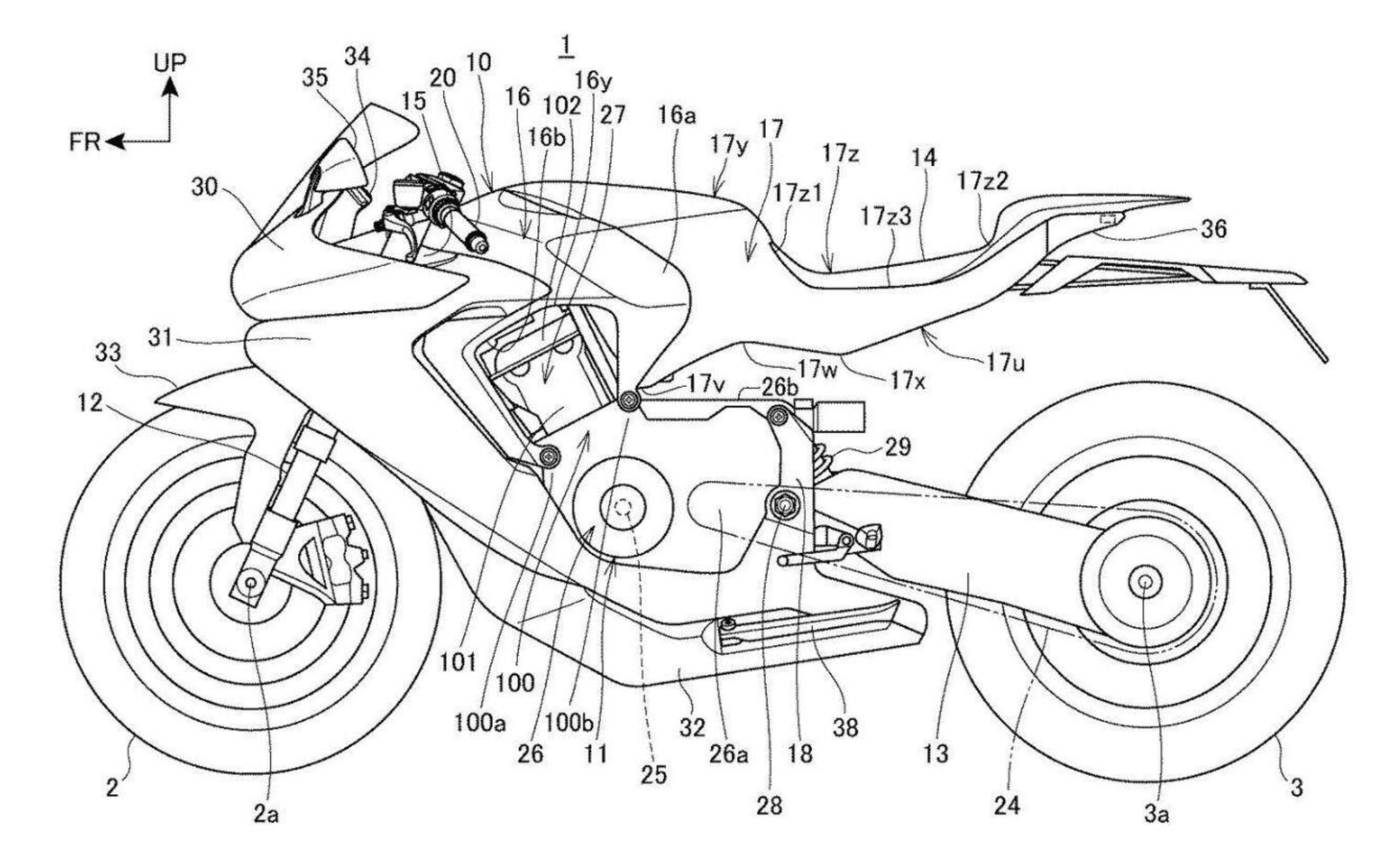 Honda e il brevetto di una supersportiva radicale