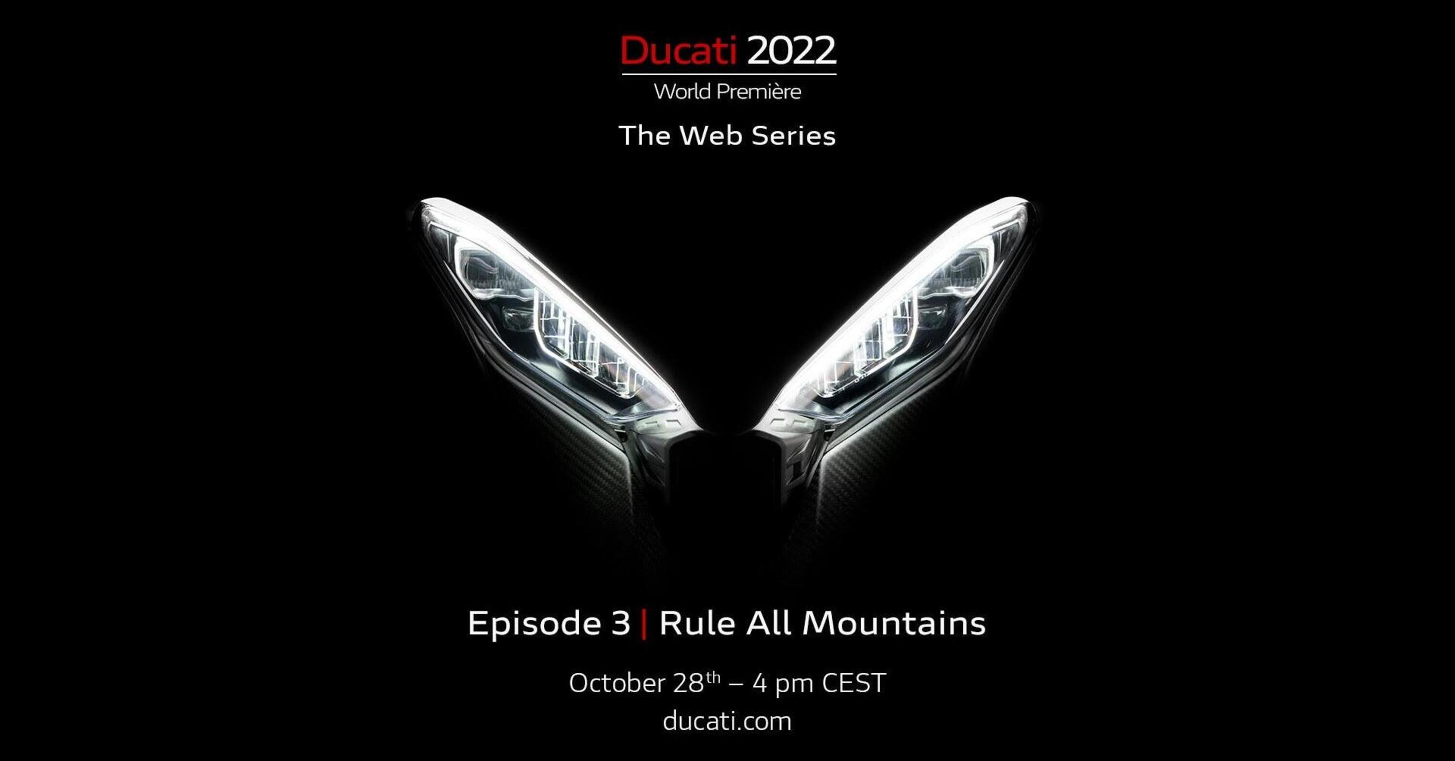 Ducati World Premiere. Appuntamento con la terza novit&agrave; 2022: Multistrada Pikes Peak V4?