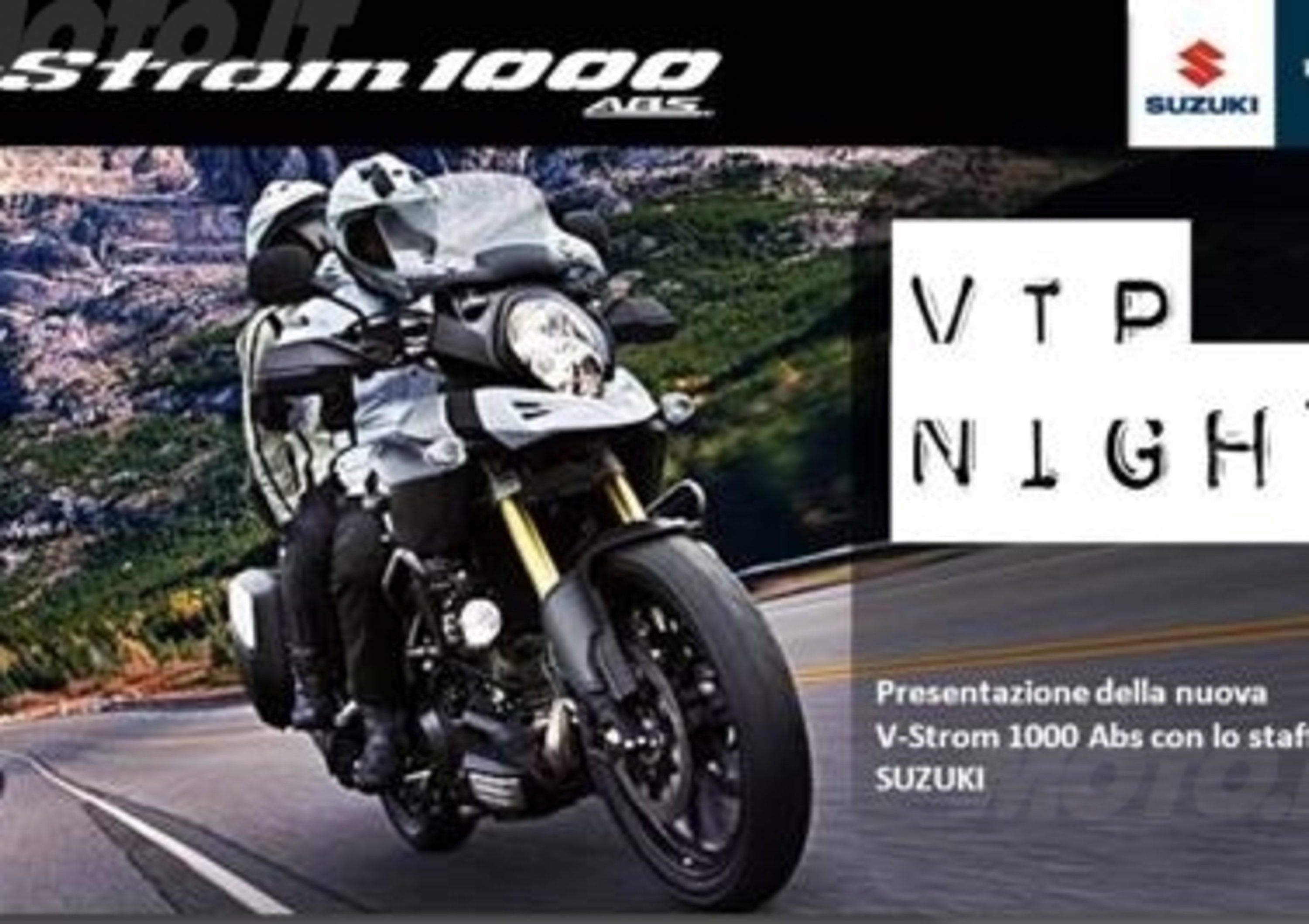 Suzuki Vip Night, l&#039;occasione per conoscere la nuova V-Strom 1000 ABS  a gennaio