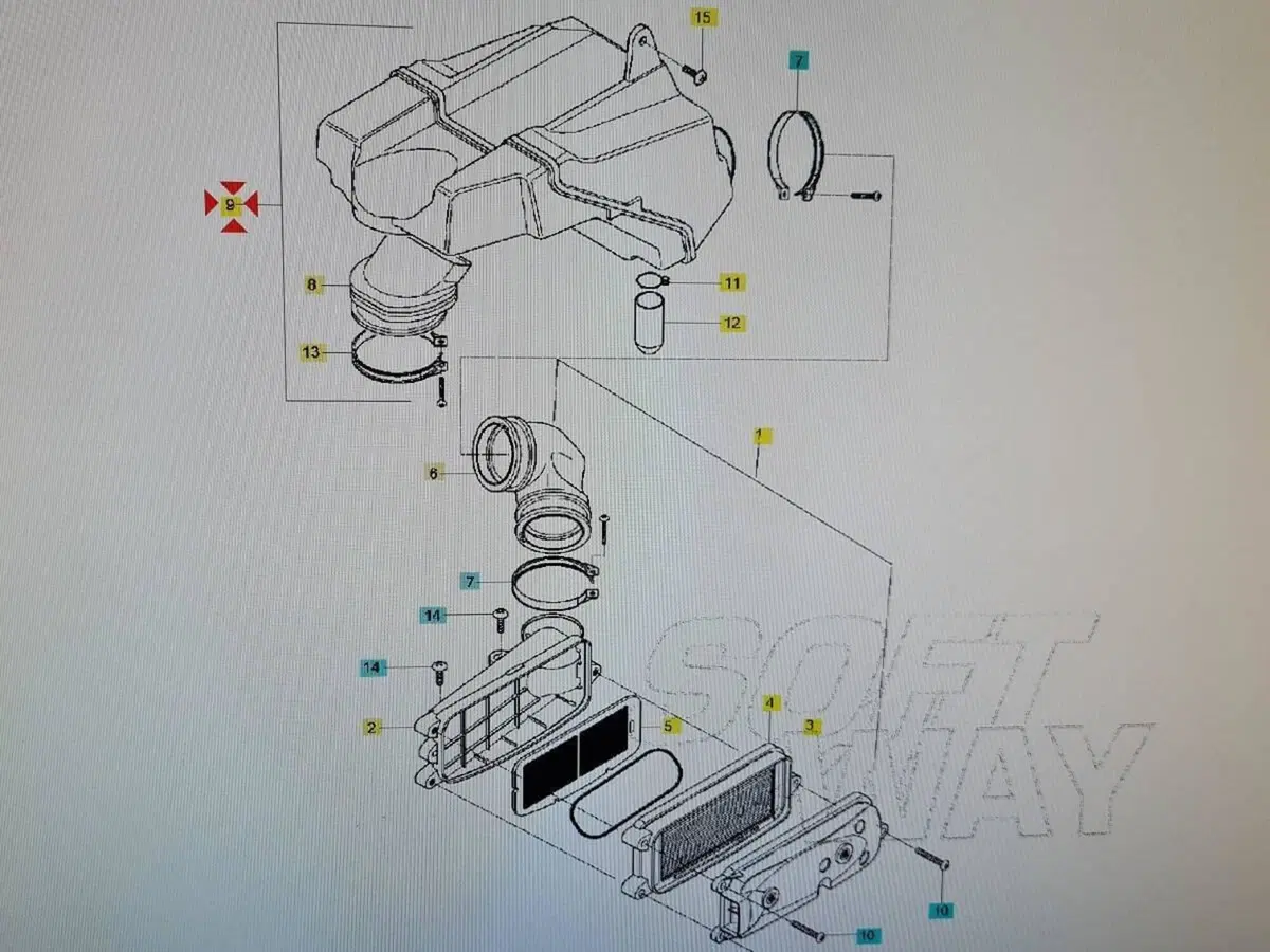 Cassa filtro (AIR BOX) Hyosung
