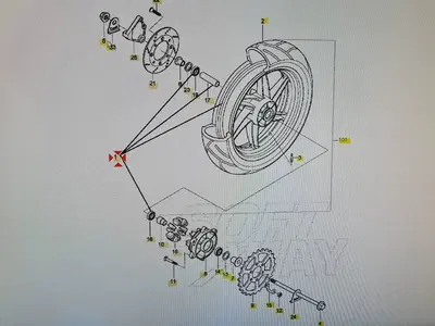 Componenti ruota posteriore Hyosung