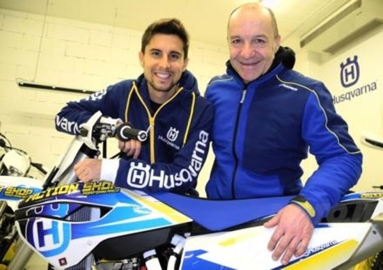 Matteo Aperio nel 2014 con Husqvarna Action Shop