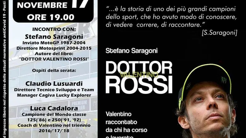 "Dottor Valentino Rossi" al BER Store mercoled&igrave; 17 novembre alle 19