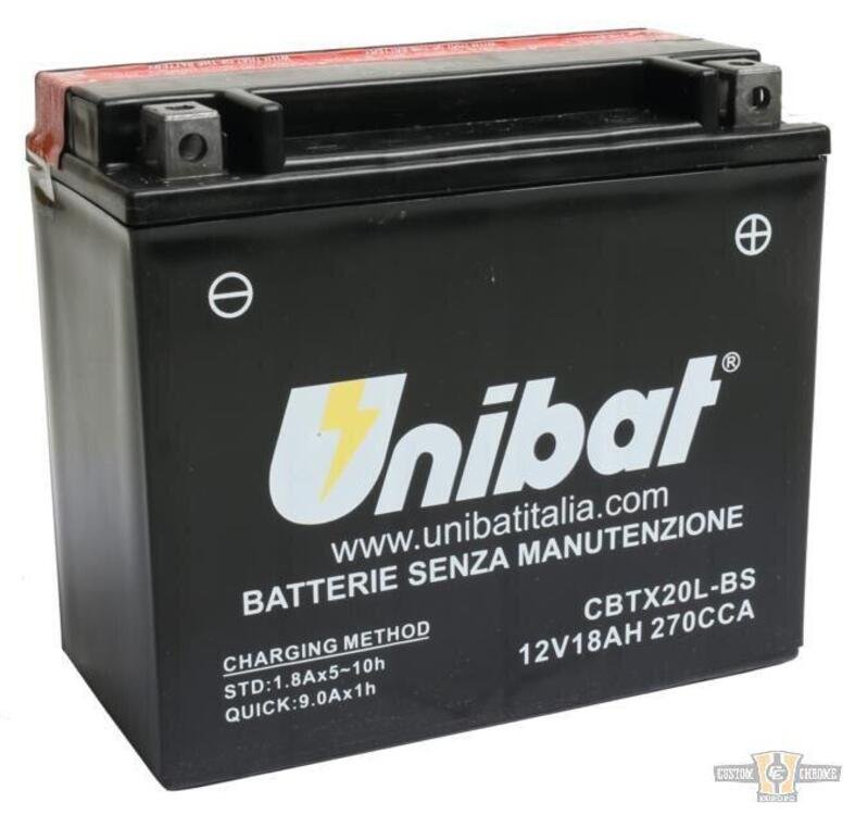 Batteria UNIBAT CBTX20L-BS Per Dyna dal 1991 al 20