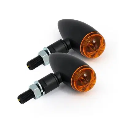 frecce a led Micro Bullet nere lente arancio omolo 