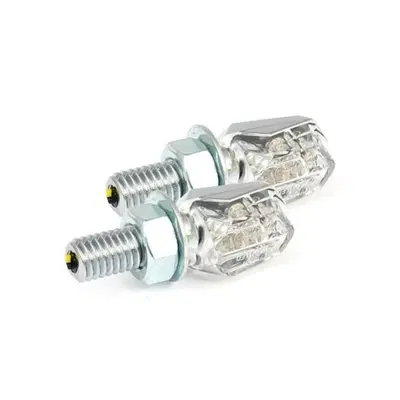 Frecce a led Tiny cromate lente chiara omologate M 