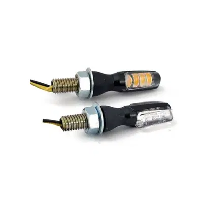 Frecce a led Spark nere lente chiara omologate Mot 