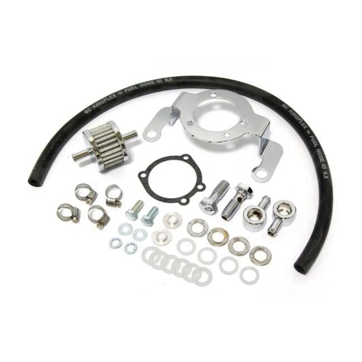 Supporto carburatore e sfiati testate cromato Per 