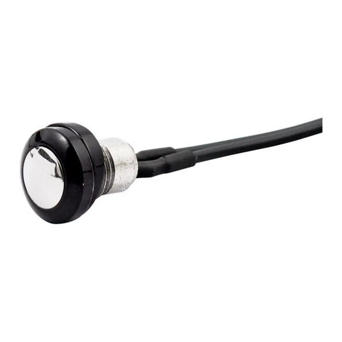 Pulsante mini nero bottone lucido - diametro 12mm 