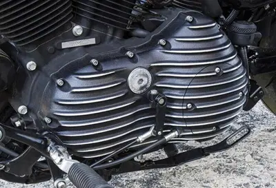 Coperchio primaria Ribster nero cut Per Sportster EMD