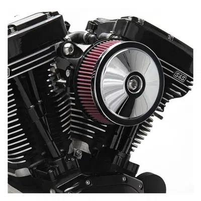 Filtro dell'aria S&amp;S Stealth Domed Bobber Cromato 