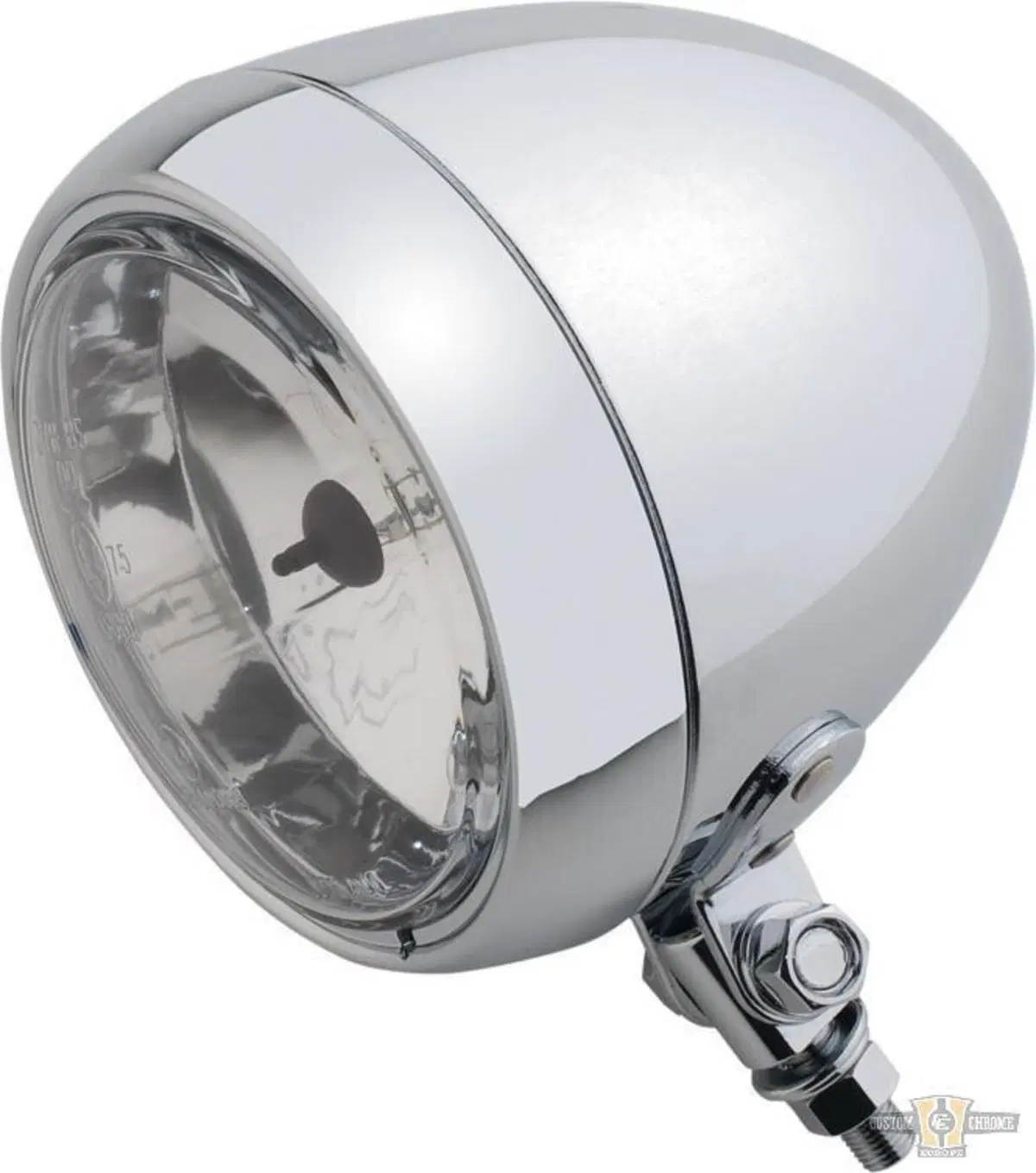 Faro anteriore 4 1/2" cromato - omologato Custom C 