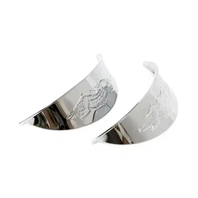 Visor cromati con aquila per fari supplementari da 