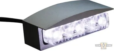 Luce targa LED nera omologata Custom Chrome 