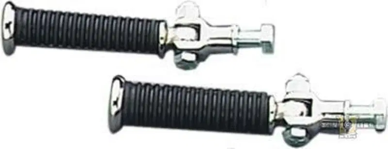 Pedaline gomma e cromo con supporto a snodo Custo 