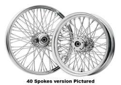 Ruota anteriore 21 x 2,15 - 60 raggi cromata Per S 