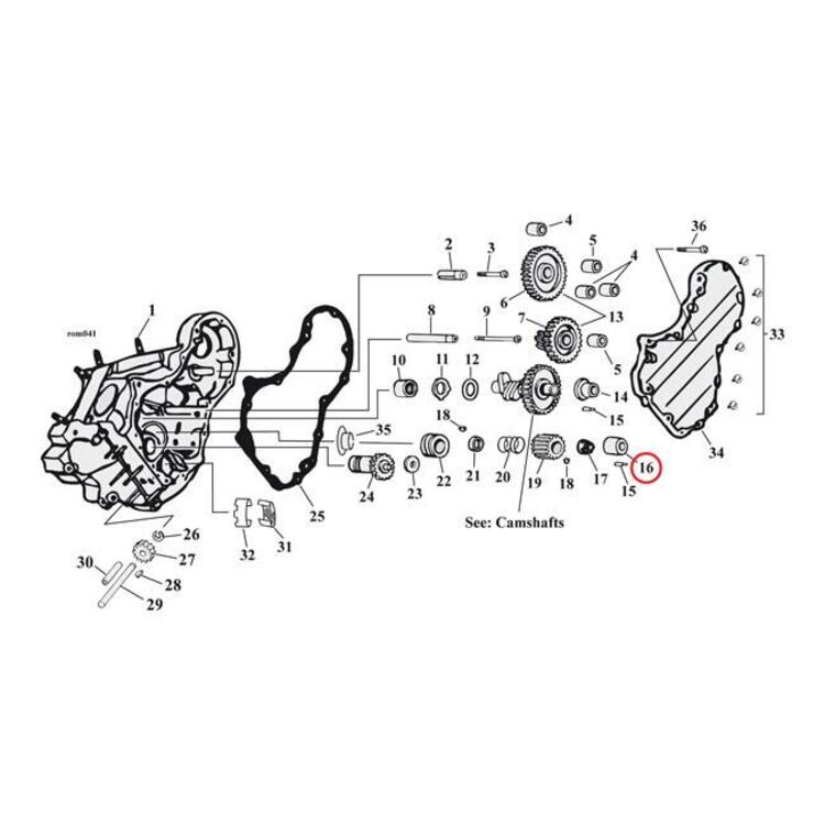 Bronzina Cam Per Big Twin OHV dal 1936 al 1953 rif 