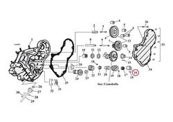 Bronzina Cam Per Big Twin OHV dal 1936 al 1953 rif 