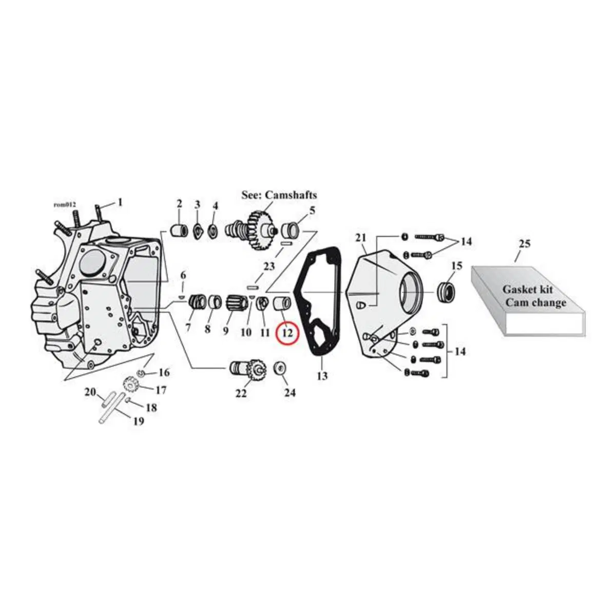 Bronzina Cam Per Big Twin dal 1973 fine al 1992 ri 