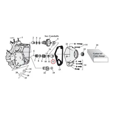 Bronzina Cam Per Big Twin dal 1973 fine al 1992 ri 