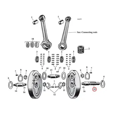 Perno albero motore lato dx Per Big Twin 750cc dal 