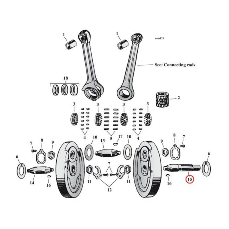 Perno albero motore lato dx Per Big Twin 750cc dal 