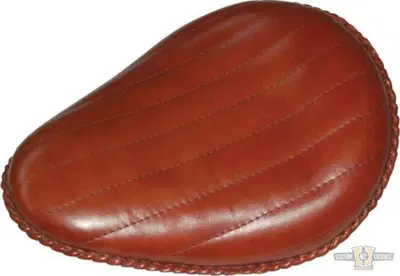 Sella singola stretta in pelle marrone Universale 