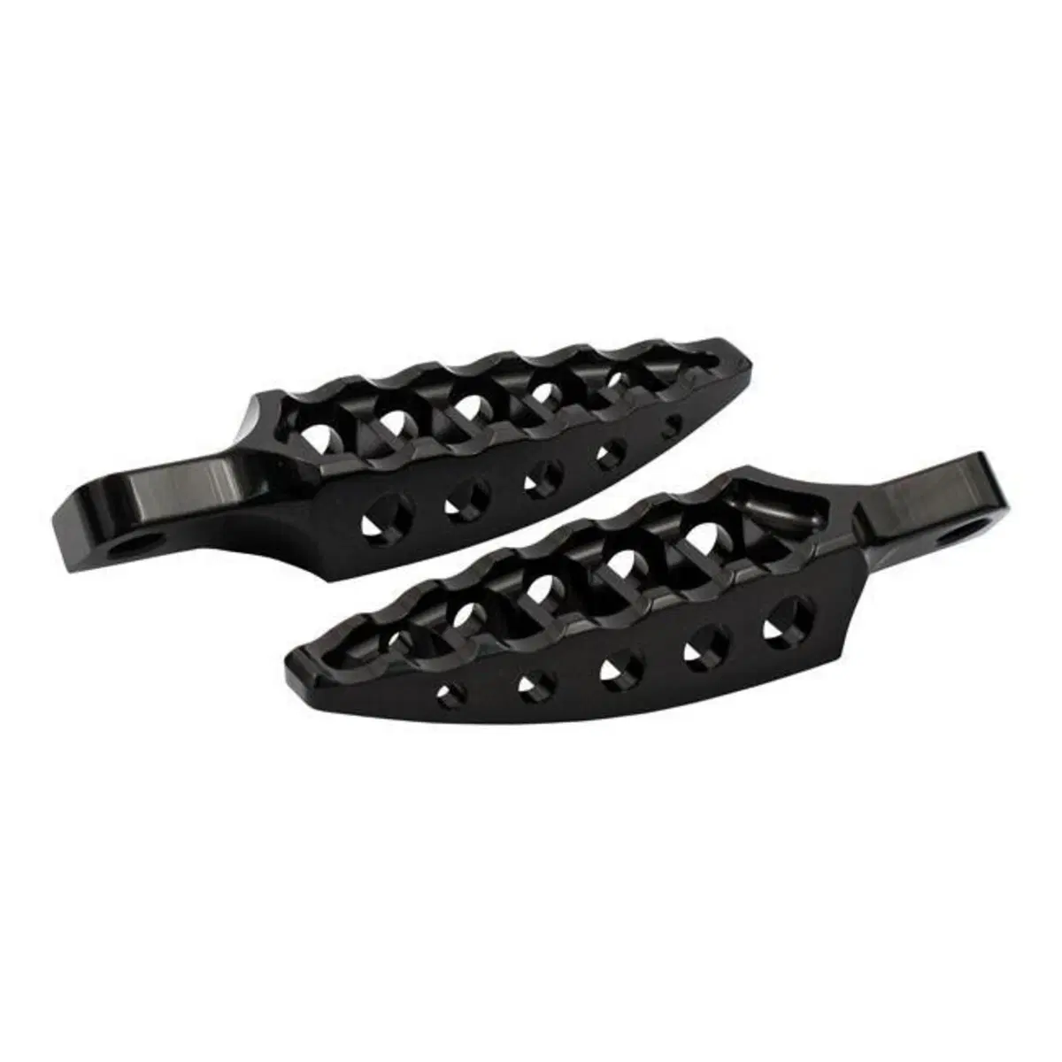 Pedaline RSD Moto nere lucide con attacco ruotato 