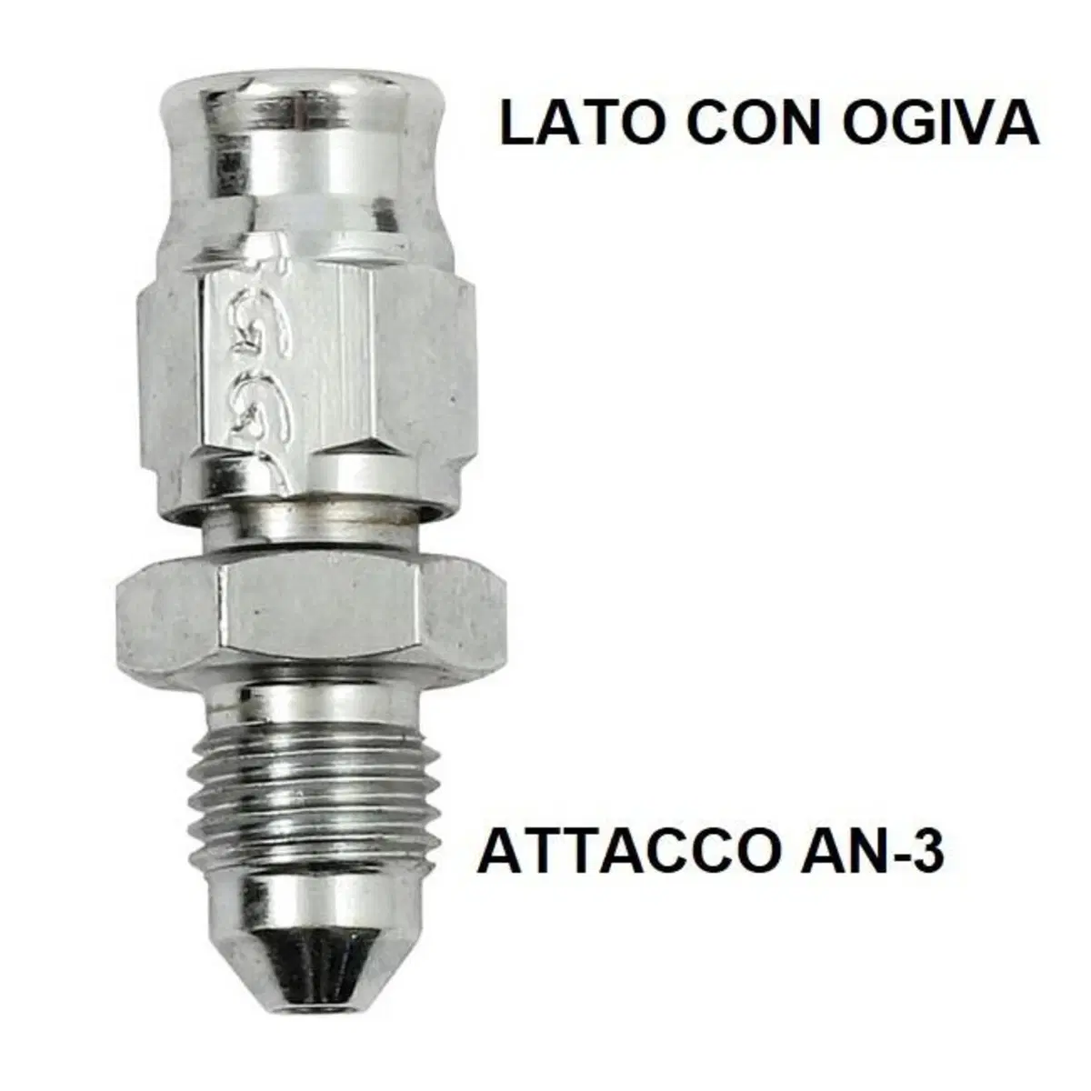 Raccordo di giunzione cromato da 3/8"-24 AN-3 a tu Goodridge