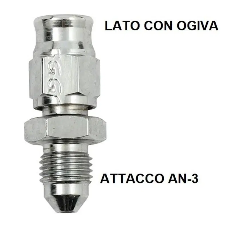 Raccordo di giunzione cromato da 3/8"-24 AN-3 a tu Goodridge
